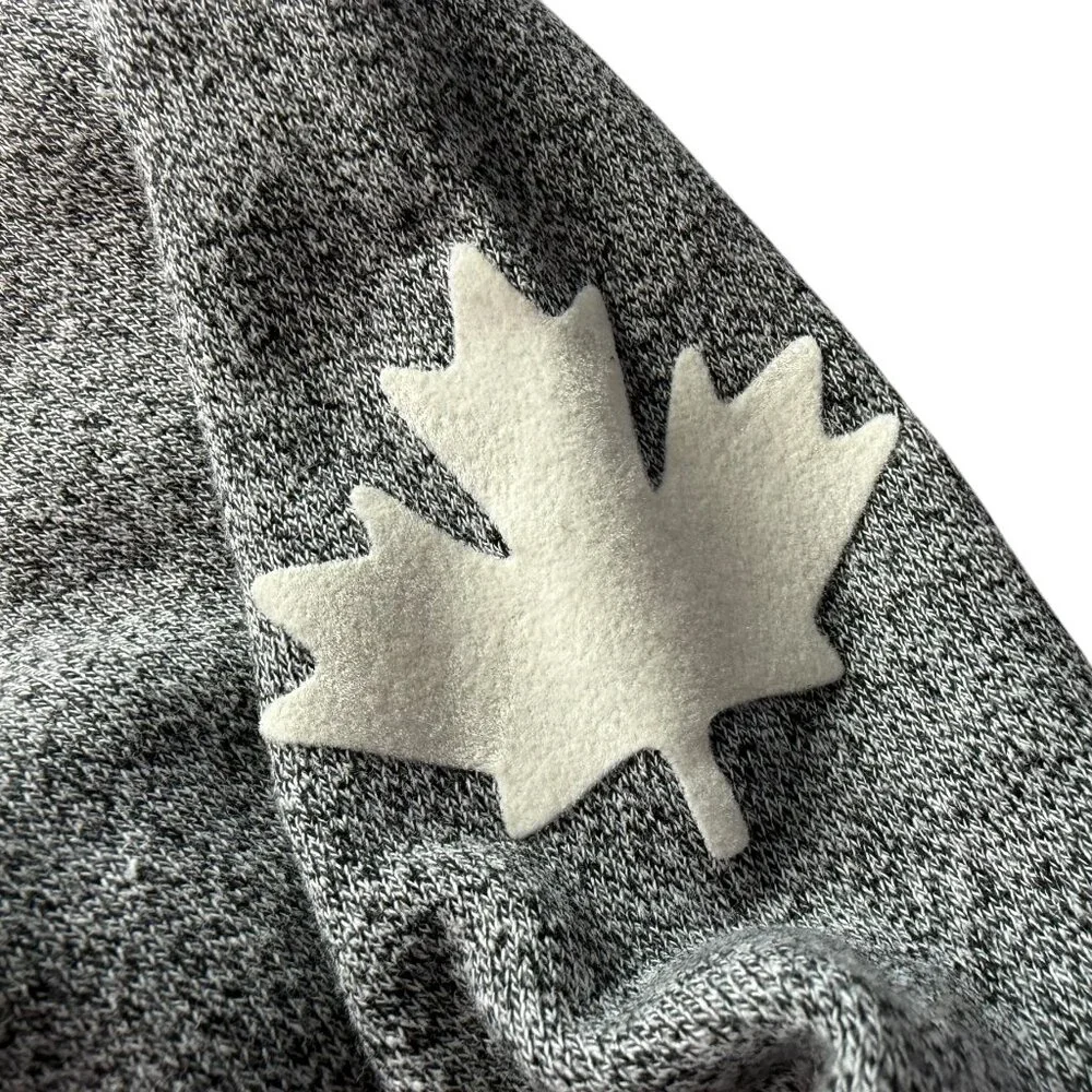 NEW ROOTS Whistler Kanga Hoody Hooded Pullover Sweatshirt Heathered Gray Small - Picture 2 of 10